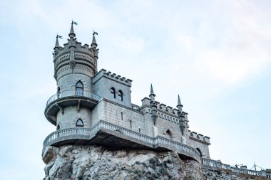 Gaspra, Crimea - Ekim 2014: Güney Sahili, Kırım'da. Kale sarayın 