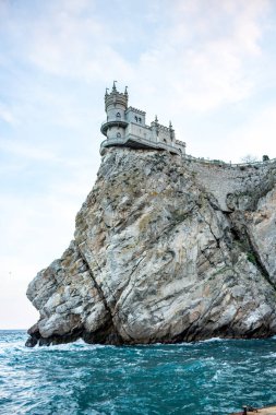Gaspra, Crimea - Ekim 2014: Güney Sahili, Kırım'da. Kale sarayın 