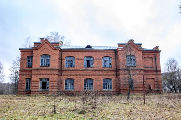 Abandoned Gurievskaya Agricultural School Building Late 19Th Century Village Solovjinye — Stock Photo, Image