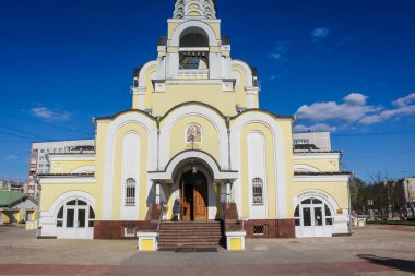OBNINSK, Rusya - Mayıs 2017: Doğuş Kilisesi, İsa'nın Obninsk (Cerkov Rozhdestva Hristova içinde)