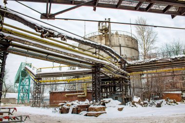 Moskova, Rusya - Ocak 2015: Kış fabrikada Likhachev bitki (Zil) bölge