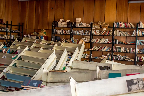 Moscou Rússia Janeiro 2015 Território Planta Zil Biblioteca Abandonada Fábrica — Fotografia de Stock