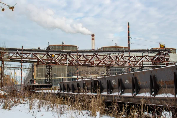 Moscú Rusia Enero 2015 Territorio Fábrica Likhachev Plant Zil Invierno — Foto de Stock
