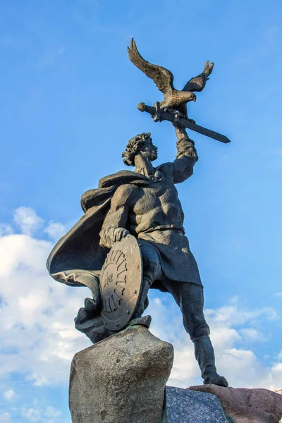 Μαλογιαροσλάβετς Ρωσία Φεβ 2015 Μνημείο Βλαντιμίρ Αντρέιβιτς Την Τολμηρή Hrabryi — Φωτογραφία Αρχείου