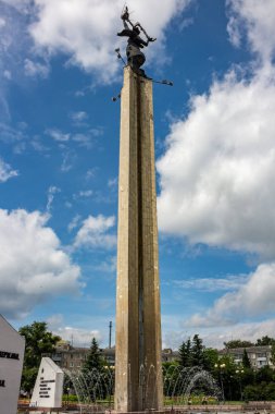 Kaluga, Rusya - Ağustos 2017: Zafer Meydanı (olan Pobedy) Kaluga '