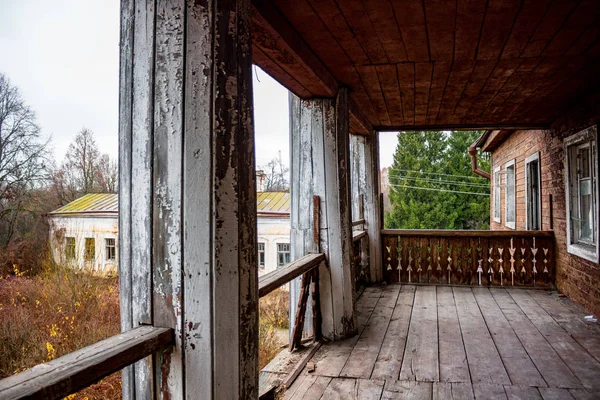 Verlassenes Kudrjawzew Anwesen Dorf Panskoje Jahrhundert Bezirk Malojaroslawskij Kaluschskij Gebiet — Stockfoto