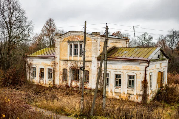 Övergivna Kudryavtsev Egendom Den Byn Panskoe 1800 Talet Maloyaroslavetsky District — Stockfoto