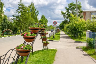 Şehir sokaklarını renklerinin dekorasyon