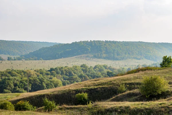 Vista Del Valle Del Río Krasivaya Mecha Pueblo Kozie Distrito — Foto de Stock