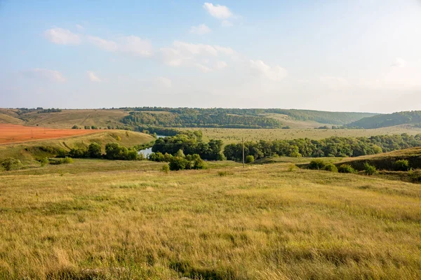 Nézd Krasivaya Mecha Folyó Völgyében Kozie Village Efremovskiy District Tulskaya — Stock Fotó