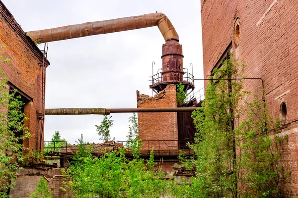 Industrielle Ansicht Einer Verlassenen Fabrik — Stockfoto