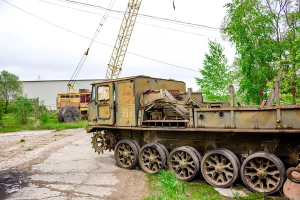 Maquinaria Abandonada Tractor Roto — Foto de Stock