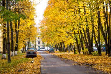 OBNINSK, Rusya - Ekim 2016: OBNINSK, gün boyunca 