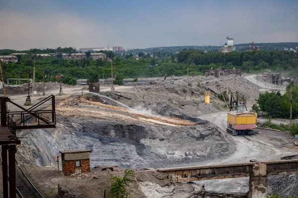 Het Grondgebied Van Metallurgische Fabriek Tulachermet Waar Slakken Verwerking Wordt — Stockfoto