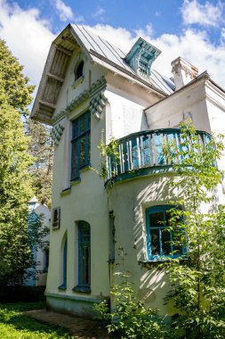 Vorobyovo, Rusya - Ağustos 2015: House Rus cerrah S.P. Fyodorov, manor Vorobyovo 1898 1904, Kaluzhskiy region, Rusya Federasyonu