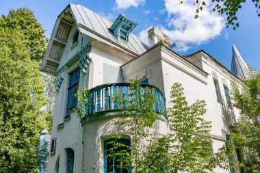 Vorobyovo, Rusya - Ağustos 2015: House Rus cerrah S.P. Fyodorov, manor Vorobyovo 1898 1904, Kaluzhskiy region, Rusya Federasyonu
