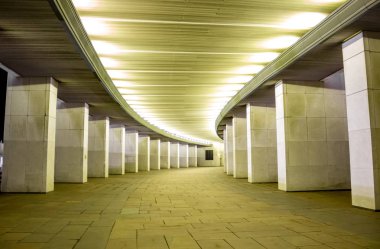 Moskova, Rusya - Eylül 2015: Merkez Müzesi gece Büyük Vatanseverlik Savaşı