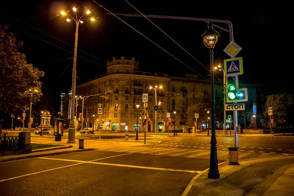 Moscow Rússia Setembro 2015 Portões Nikitsky Moscou Noite — Fotografia de Stock