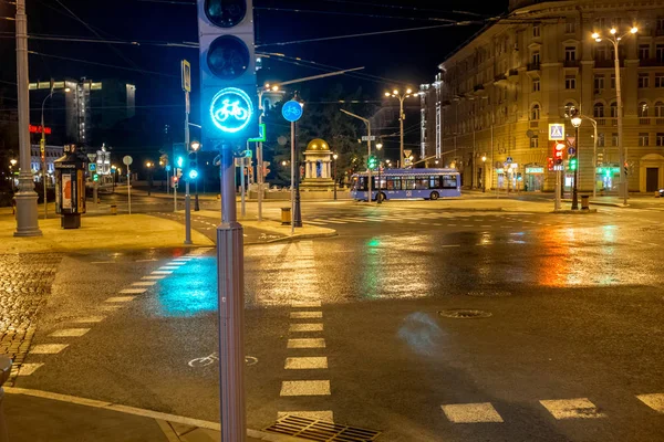 Moscow Russia September 2015 Nikitsky Gates Moscow Night — Stock Photo, Image