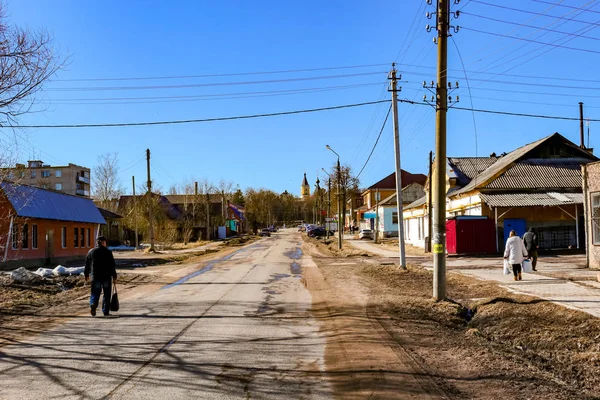 Detchino Rusia Marzo 2016 Calles Patios Del Pueblo Detchino Distrito — Foto de Stock