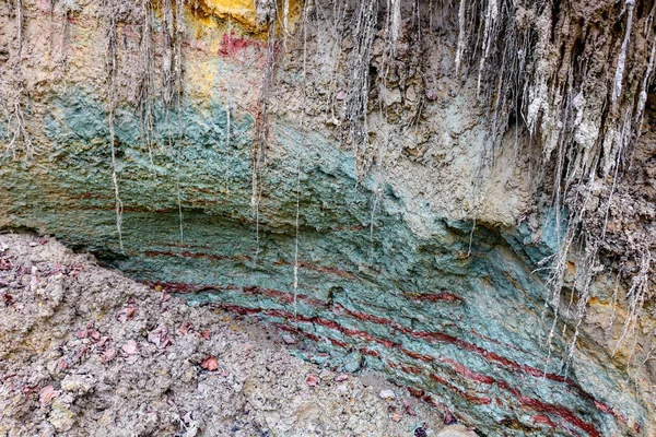 Barro Colores Barranco Con Arroyo — Foto de Stock