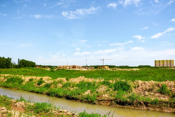 Zanja Con Agua Campo — Foto de Stock