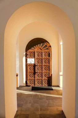 Virgin Nikolsky 19. yüzyılda sonunda Doğuş Kilisesi. Zhukovsky bölge, Kaluzhskaya region, Rusya Federasyonu