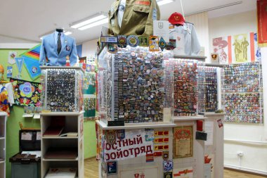 OBNINSK, Rusya - Kasım 2016: Politeknik Enstitüsü'nde Komsomol Müzesi