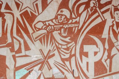 Paneli kez SSCB eski binasında. OBNINSK, Rusya Federasyonu