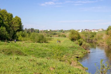 Rustik ülke görünümü. Şehir dışında. Kaluzhskiy bölgesi, Potresovo Köyü