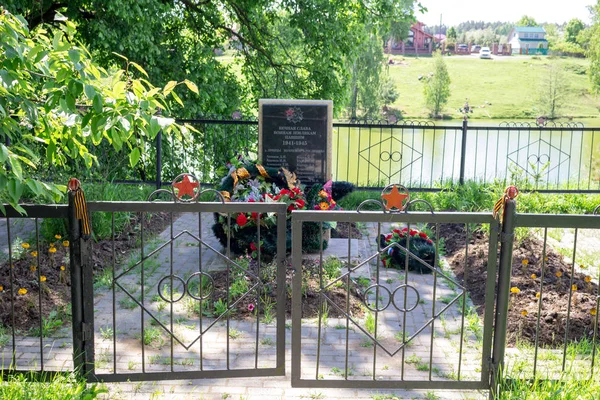 Lyubitsy ロシア連邦 2017年 1941 1945 ロシアの Lyubitsy の村での大祖国戦争の共通の墓 — ストック写真