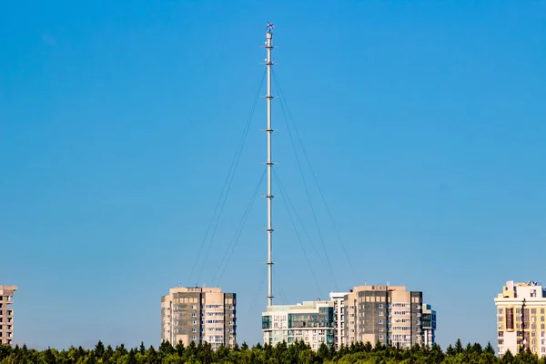 Vista Cidade Obninsk Mastro Meteorológico Rússia — Fotografia de Stock