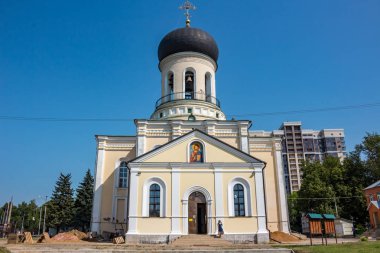 Naro-Fominsk, Rusya - Ağu 2017: Naro-Fominsk'teki Aziz Nikolaos Katedrali