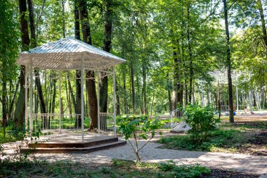 Naro-Fominsk, Rusya - Ağu 2017: Central Park - Vorovsky Park in Naro-Fominsk, Rusya