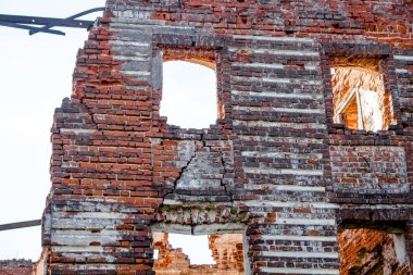 Sonbahar günü içinde harap 18. yüzyıl manor Belkino kalıntıları. OBNINSK, Rusya Federasyonu