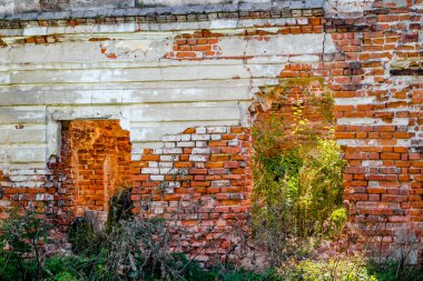 Sonbahar günü içinde harap 18. yüzyıl manor Belkino kalıntıları. OBNINSK, Rusya Federasyonu