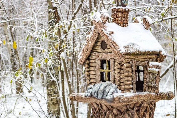 Scultura Una Capanna Parco Invernale — Foto Stock