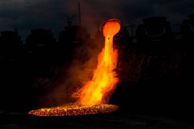 Yerli cüruf demir döküm, sanayi peyzaj taburcu et. Tula, Rusya Federasyonu