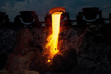 Yerli cüruf demir döküm, sanayi peyzaj taburcu et. Tula, Rusya Federasyonu