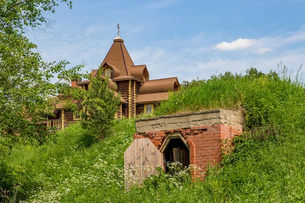 Cella Del Monastero Della Chiesa Ortodossa Russa Kolodezi Distretto Borovsky — Foto Stock