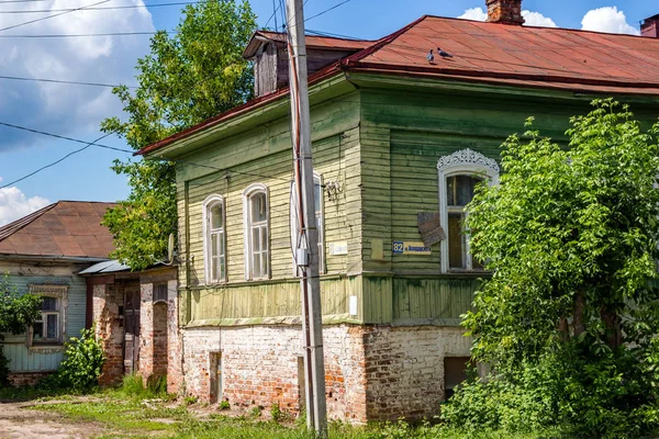 Borowsk Rosja Czerwiec 2019 Historyczny Budynek Miasta Borowsk Dwupiętrowy Dom — Zdjęcie stockowe