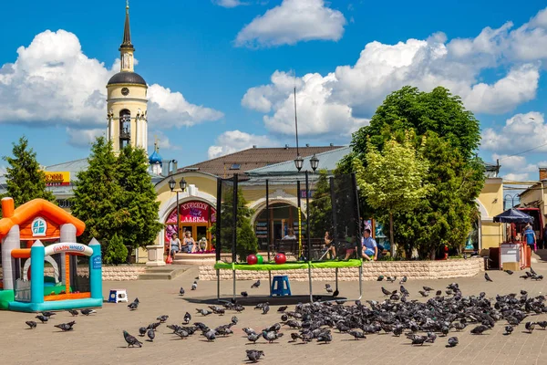 Borovsk Rusia Junio 2019 Plaza Central Ciudad Borovsk Con Vistas — Foto de Stock