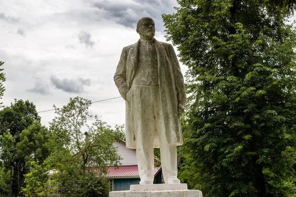 Авчурино Россия Июль 2019 Памятник Ленину Селе Авчурино Калугой Ферзиковский — стоковое фото