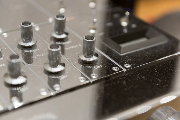 Silver Mixing Desk — Stock Photo, Image
