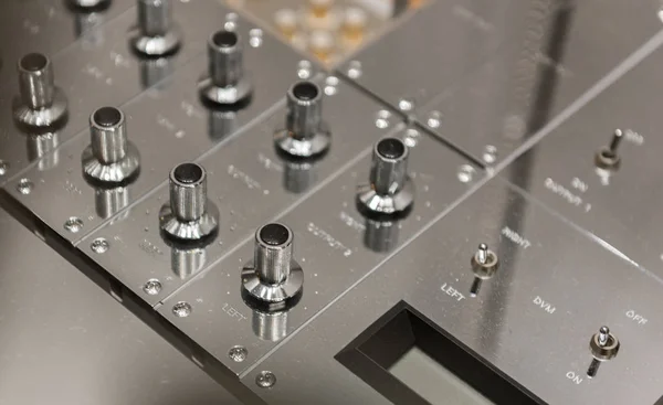 Silver Mixing Desk — Stock Photo, Image