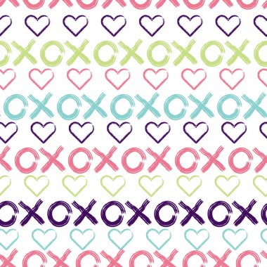 Hugs ve kisses sorunsuz desen arka plan.