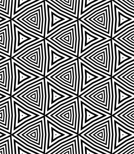 手描き幾何学的ベクトルパターンの背景古典的な黒と白 — ストックベクタ