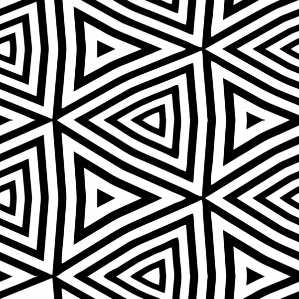 手描き幾何学的ベクトルパターンの背景古典的な黒と白. — ストックベクタ