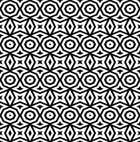 手描き幾何学的ベクトルパターンの背景古典的な黒と白. — ストックベクタ