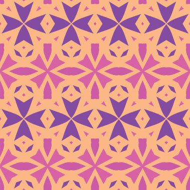 Güzel geometrik mozaik çiçek vektör şablonu arka planı.. 